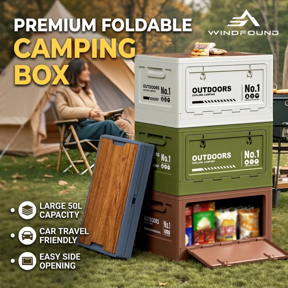 Car Trunk Organizer Foldable Storage Box - Składany pojemnik do przechowywania na kemping