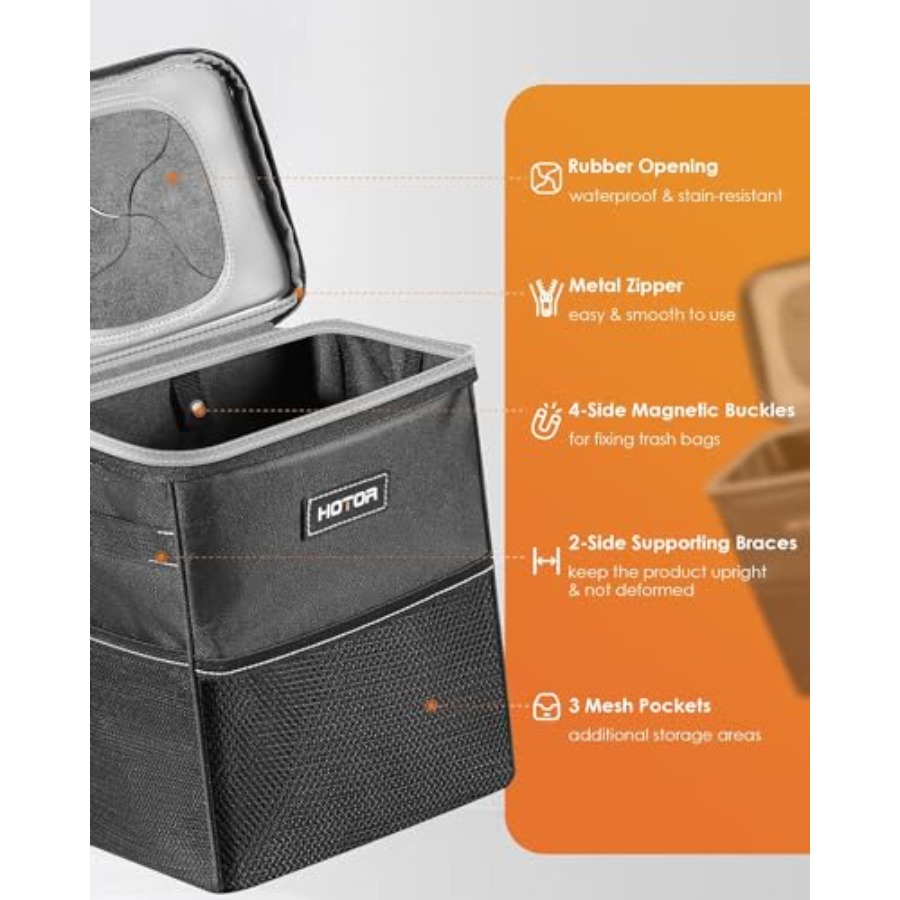 Samochodowy kosz na śmieci z p – Waterproof Car Trash Can With Lid recenzja i cena