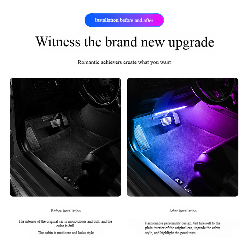 Samochodowa listwa świetlna LE – Led Ambient Interior Car Lights App Control recenzja i cena