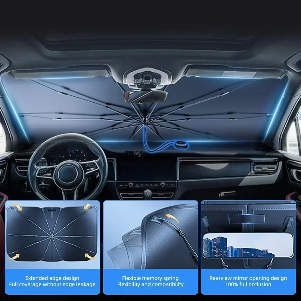 1 szt. składany parasol do sam – Car Sunshade Windshield Umbrella Foldable recenzja i cena
